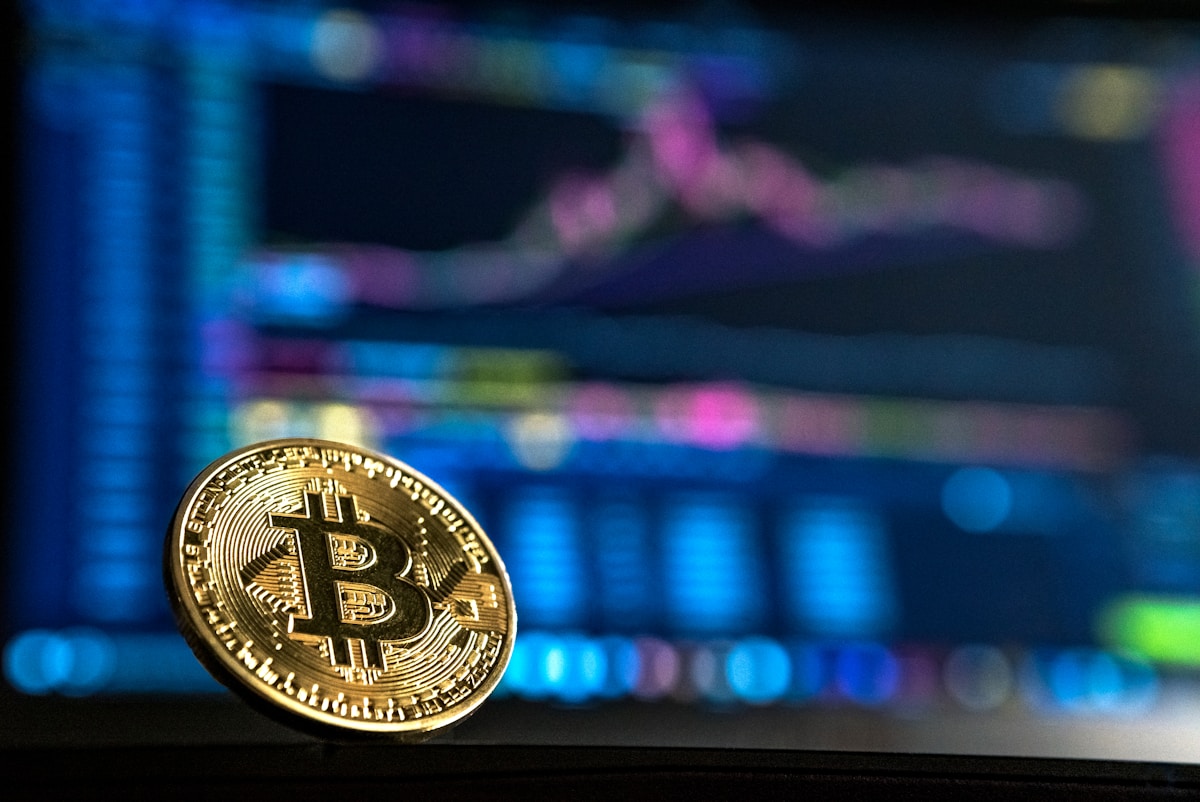 Financial charts showing upward trend